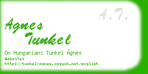 agnes tunkel business card
